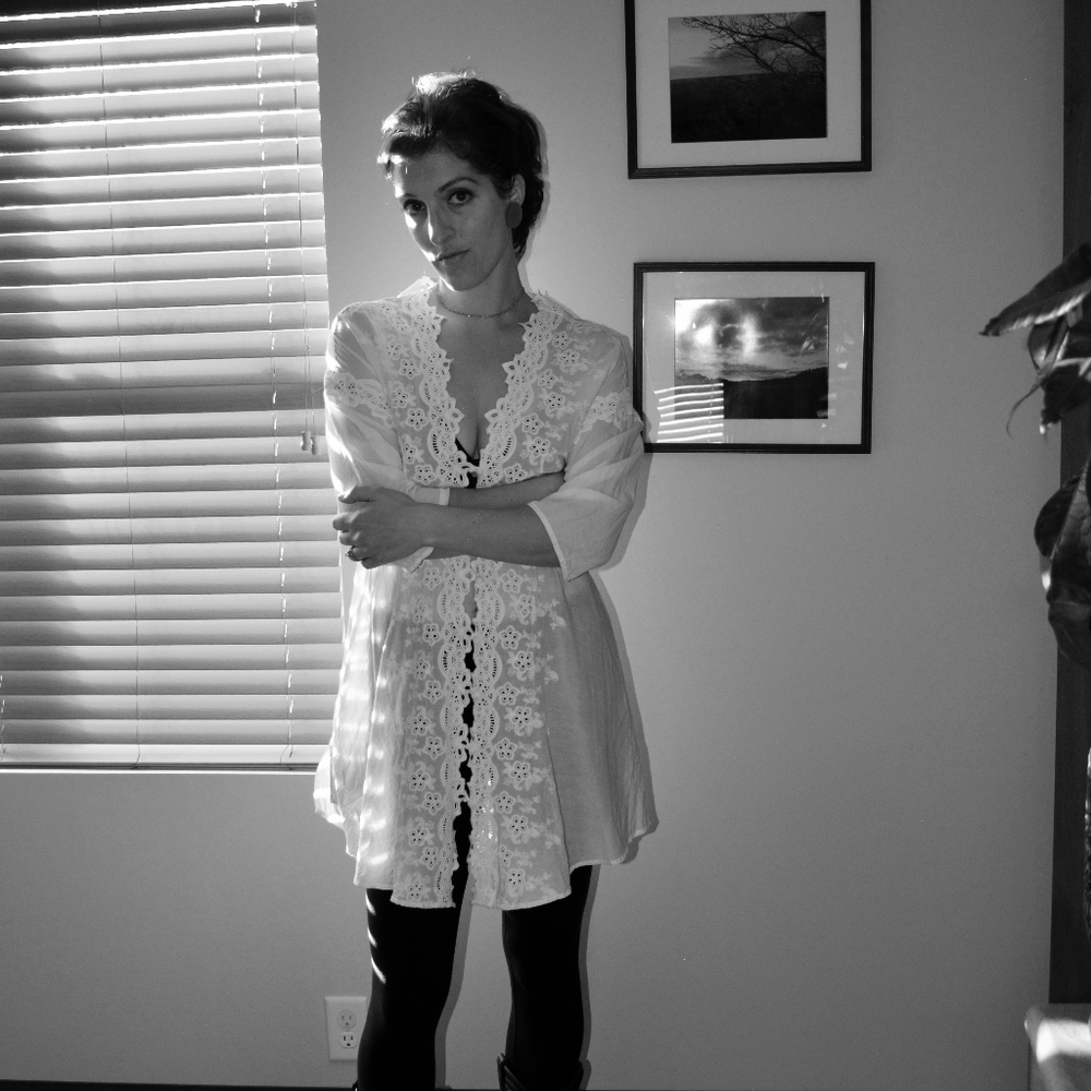 Free People To the Moon Embroidered Button-down